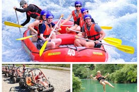Journée complète de rafting, safari en buggy et tyrolienne depuis Alanya et Side