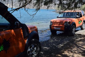 Excursion en 4x4 Land Rover et aventure en hors-bord privé jusqu'à l'île de Spinalonga