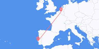 Flyg från Belgien till Portugal