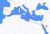 Vluchten van Medina, Benevento, Saoedi-Arabië naar Vigo, Spanje