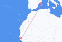 Flyreiser fra Bissau, Guinea-Bissau til Palma de Mallorca, Spania