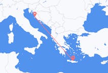 Flights from Zadar, Croatia to Heraklion, Greece