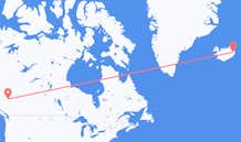 出发地 加拿大乔治王子城目的地 冰岛埃伊尔斯塔济的航班