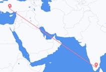 Flyreiser fra Madurai, India til Konya, Tyrkia