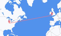 Flyg från Indianapolis, USA till Newquay, England
