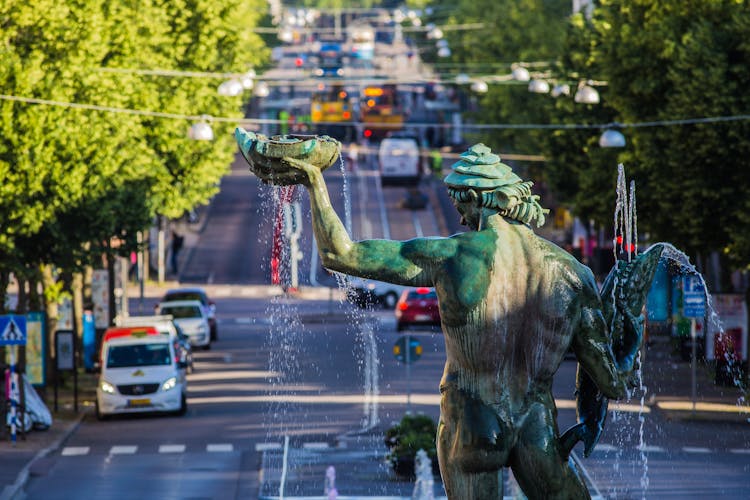 The Poseidon Statue in Gothenburg, Sweden.