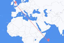 Flights from Praslin, Seychelles to Birmingham, the United Kingdom