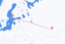 Vluchten van Oefa, Rusland naar Turku, Finland