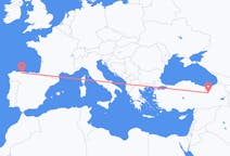 Loty z Erzincan w Turcji do Santiago del Monte w Hiszpanii