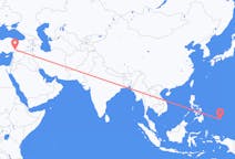 Flyrejser fra Koror, Palau til Kahramanmaraş, Tyrkiet
