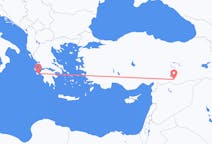 Vols depuis la ville de Île de Zante vers la ville de Şanlıurfa