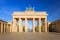 photo of view of The Brandenburg Gate in Berlin at sunrise, Germany