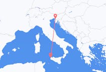 Fly fra Trieste til Trapani