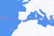 Flights from Ponta Delgada, Portugal to Mykonos, Greece
