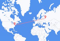 Flights from Washington, D. C. , the United States to Moscow, Russia