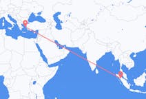 Flyreiser fra Siborong-Borong, Indonesia til Khios, Hellas