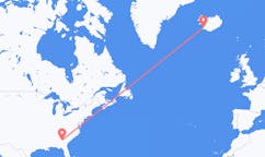 Flights from the city of Macon, the United States to the city of Reykjavik, Iceland