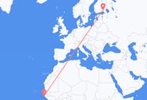 Flyg från Cap Skiring, Senegal till Villmanstrand, Finland