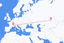 Flyreiser fra Nur-Sultan, Kasakhstan til Grenoble, Frankrike