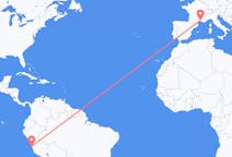 Flyreiser fra Lima, Peru til Nimes, Frankrike