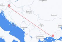 크로아티아 자그레브에서 출발해 그리스 알렉산드로폴리에게(으)로 가는 항공편