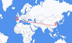 Flyg från Shangrao, Kina till Santiago de Compostela, Spanien