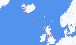 来自英格兰的利兹目的地 冰岛雷克雅未克的航班