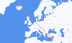 Flights from the city of Beirut, Lebanon to the city of Akureyri, Iceland