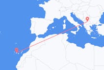 Flyrejser fra Skopje til Tenerife