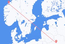 Vluchten van Minsk, Belarus naar Molde, Noorwegen