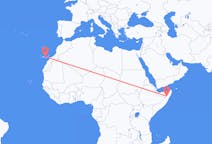 Flyreiser fra Garoe, Somalia til Las Palmas, Spania