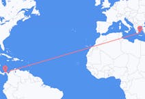 Flyreiser fra Panama by, Panama til Milos, Hellas