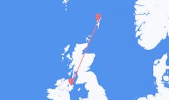 Fly fra Belfast til Shetland Islands