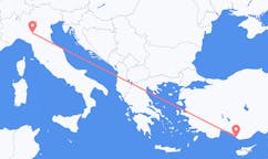 Fly fra Parma til Gazipaşa
