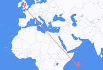 Flights from Praslin, Seychelles to Bristol, the United Kingdom