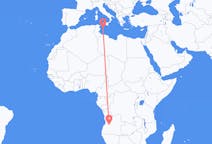 Flyrejser fra Huambo, Angola til Lampedusa, Italien