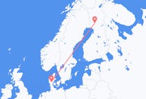 Vluchten van Rovaniemi naar Billund