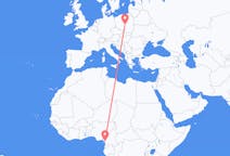 Flyreiser fra Douala, Kamerun til Lodz, Polen