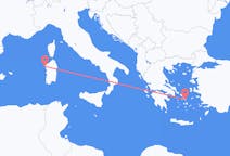 Flyg från Alghero, Italien till Mykonos, Grekland