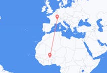 Flyg från Ouagadougou, Burkina Faso till Genève, Schweiz