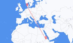 Flights from Shire, Ethiopia to Esbjerg, Denmark