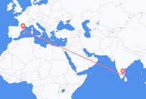 出发地 印度出发地 蒂鲁吉拉帕利目的地 西班牙巴塞罗那的航班