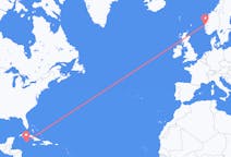 Flyreiser fra Grand Cayman, Caymanøyene til Bergen, Norge