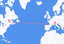 Flyreiser fra Québec, Canada til Genova, Italia