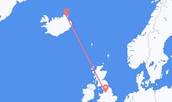 出发地 冰岛索斯霍恩前往英格兰的曼徹斯特的航班