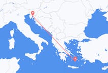 Flights from Rijeka in Croatia to Santorini in Greece