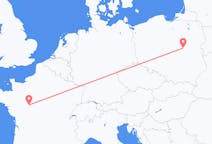 Flyg från Tours, Frankrike till Warszawa, Polen