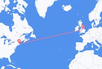 Flights from Boston, the United States to Nottingham, England