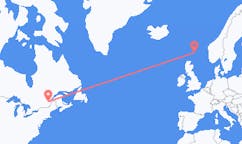 Flyrejser fra Québec til Lerwick