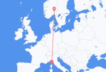 Flights from from Oslo to Bastia